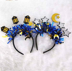 Ramadan Festival fascia per capelli con <span class=keywords><strong>stella</strong></span> e nastro lunare copricapo decorativo festa della luna abito da festa Glitter <span class=keywords><strong>stella</strong></span> Ramadan fascia per capelli - Product Image 6