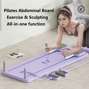 LADYGLOW Attrezzo Multifunzionale per Esercizi Addominali e Core, Pilates Reformer Pieghevole per Casa con Tappetino per Ginocchia e Timer - Product Image 3