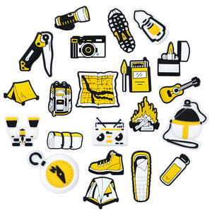 Fabricante gran oferta Camping serie zuecos zapatos encantos zapatos de playa Diy hebilla decorativa Pvc zapatos de goma suave Accesorios - Product Image 1