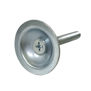 <span class=keywords><strong>Pied</strong></span> de support fixe galvanisé robuste avec vis d'<span class=keywords><strong>ancrage</strong></span> réglable et base réglable - Product Image 1