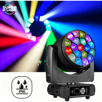 19 pièces 15W RGBW 4-en-1 Projecteur LED à tête mobile Big Bee Eye avec zoom, contrôle par pixel, RDM, DMX512, 16 bits, pour scène, discothèque et spectacle