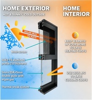 Puerta Corredera Moderna Impermeable con Vidrio Templado de Aluminio para Uso en Exteriores en Penthouse de Lujo y Aplicaciones Hospitalarias