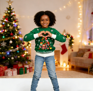 Nouveauté 2026 : Pulls de Noël Assortis pour la Famille – Vêtements Doux OEM pour <span class=keywords><strong>Maman</strong></span>, Enfant et Filles – Costumes de Noël pour la Famille - Product Image 6