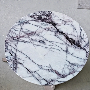 HRST Stone Morden Style <strong>Table</strong> <strong>Small</strong> <strong>White</strong> Purple Marble Coffee <strong>Table</strong> Custom Side <strong>Table</strong> with Living Room - Product Image 3
