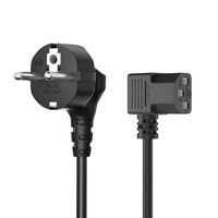 SIPU EU Plug AC Rallonge d'alimentation européenne 1m 1.5m 1.8m 2m Cordon d'alimentation électrique à angle de 90 degrés pour ordinateur