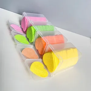 Herz Nagel tücher Watte pads Private Label Plastik box Fussel freie Nagel Baumwoll tücher Benutzer definierter Nagellack Entfernen Sie Tücher 200 Stück