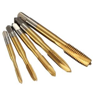 5 unids/set señaló tocando hilo formando el grifo de titanio recubierto Hss métrica espiral estriada de tornillo de máquina Kit grifo M3 M4 M5 m6 M8 - Product Image 1