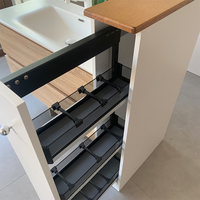 Le bassin en céramique mat de style en bois peut être personnalisé