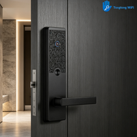 Serrure d'accès commerciale haute sécurité à panneau incurvé à induction, design grain de soie, finition sablée, compatible TT Lock, pour appartement