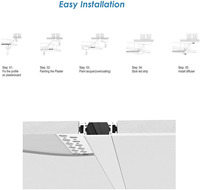 Profilé en aluminium pour bande d'éclairage à LED Diffuseur de canal en aluminium encastré Profilé à LED Bande lumineuse à LED