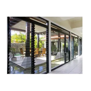 Superhouse Australia Use High Quality Glass Fixed Louver Window Aluminium Adjustable Louver Window For Villa