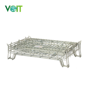 Paniers métalliques empilables pliables en treillis métallique pour stockage de bouteilles de vin pour la Bourgogne - Product Image 2