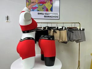 Temel baksır şort ile özel Logo klasik pamuk rahat iç çamaşırı günlük örme Hipster külot dantel dekorasyon - Product Image 3