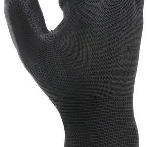 Gants de travail de jardin en <span class=keywords><strong>polyester</strong></span> noir MaxiTough les plus populaires avec revêtement en <span class=keywords><strong>PU</strong></span>, logo personnalisé, protection des mains, sécurité au travail, gants enduits - Product Image 3