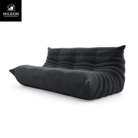 Meubles de salon de luxe modernes de conception italienne, ensemble de canapés en cuir pour salon de villa, canapé double, trois places, multi-personnes