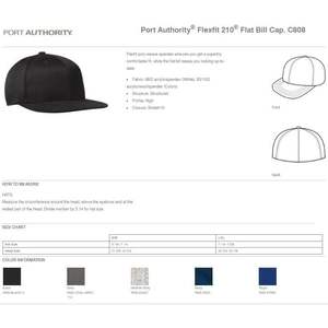 ¡Personalizado C808 bordado 210 gorras planas Snapback con textos de logotipo para personalización! - Product Image 4