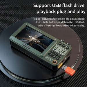 F50 xách tay 4.3 inch Màn hình LCD đài phát thanh đa-band HF AM được xây dựng trong có thể sạc lại pin FM radio loa - Product Image 4