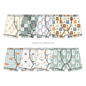 Vente en gros de sous-vêtements pour bébés en fibre de bambou avec motifs personnalisés, boxers confortables avec ceinture solide et taille élastique en tissu doux pour enfants et garçons - Product Image 1