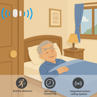 Kit Maison Intelligente Sans Fil Capteur de Porte Magnétique Solution de Sécurité 4G LTE pour Soins aux Personnes Âgées Vie Assistée Certifié CE/FCC