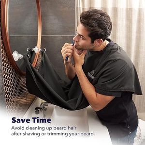 Logo personalizzato barbiere mantello con 2 ventose e gancio accessori <span class=keywords><strong>barba</strong></span> bavaglino <span class=keywords><strong>barba</strong></span> acchiappa <span class=keywords><strong>barba</strong></span> per rasatura e rifilatura - Product Image 6