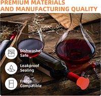 Bouchons de bouteille de vin réutilisables en silicone de qualité alimentaire, ajustement universel pour la plupart des goulots de bouteilles, whisky, vodka, sauce, étanchéité anti-fuite, accessoire de bar indispensable