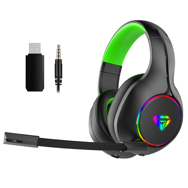 OEM Gamer Headset RGB Light Usb Music Computer Wired Wireless Headsets Gaming Stereo with Mic Gamer Headphones Pc Gaming Headset