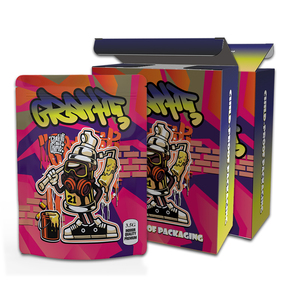 Custom Printed Custom Shape 3.5g Smell-Proof Mylar Pouch Zipper Top Food Grade Cereal Paper Box UV Holographic Die Cut Spot for - Product Image 5