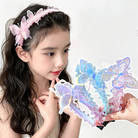 Nouveau serre-tête papillon fait main pour enfants, accessoires de coiffure princesse pour filles