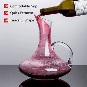 <span class=keywords><strong>Carafe</strong></span> à vin en cristal de 9,4 pouces avec bord biseauté, <span class=keywords><strong>carafe</strong></span> à vin rouge avec poignée, 1600 ml - Product Image 2