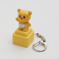 2026 MG KC-168 Porte-clés anti-stress 2-en-1 avec figurine amovible, motif ours de dessin animé, utilisable comme capuchon de clavier artisanal personnalisé et outil anti-anxiété