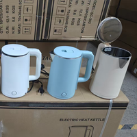 Bouilloire électrique en acier inoxydable de puissance 2.3L 1500W bon marché d'usine pour l'hôtel de ménage de voyage de cuisine de petit appareil