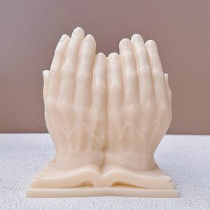 DM863 Große Jesus Familie DIY Silikon Kerzen form Harz Handform für Velas Zement Beton Gips Gips herstellung - Product Image 3