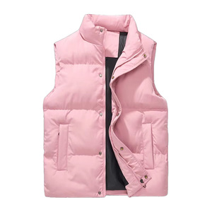 Chaleco de Camping de Alta Calidad y Duradero con Cuello Alto, Impresión de Logotipo, Cortavientos, Chaqueta sin Mangas de Poliéster para Hombre - Product Image 3