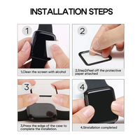 Protecteur d'écran en verre trempé intégré 3D 9H pour IWatch 3-8 SE Smart Watch Anti-Shock Anti-Scratch Anti-Fingerprint