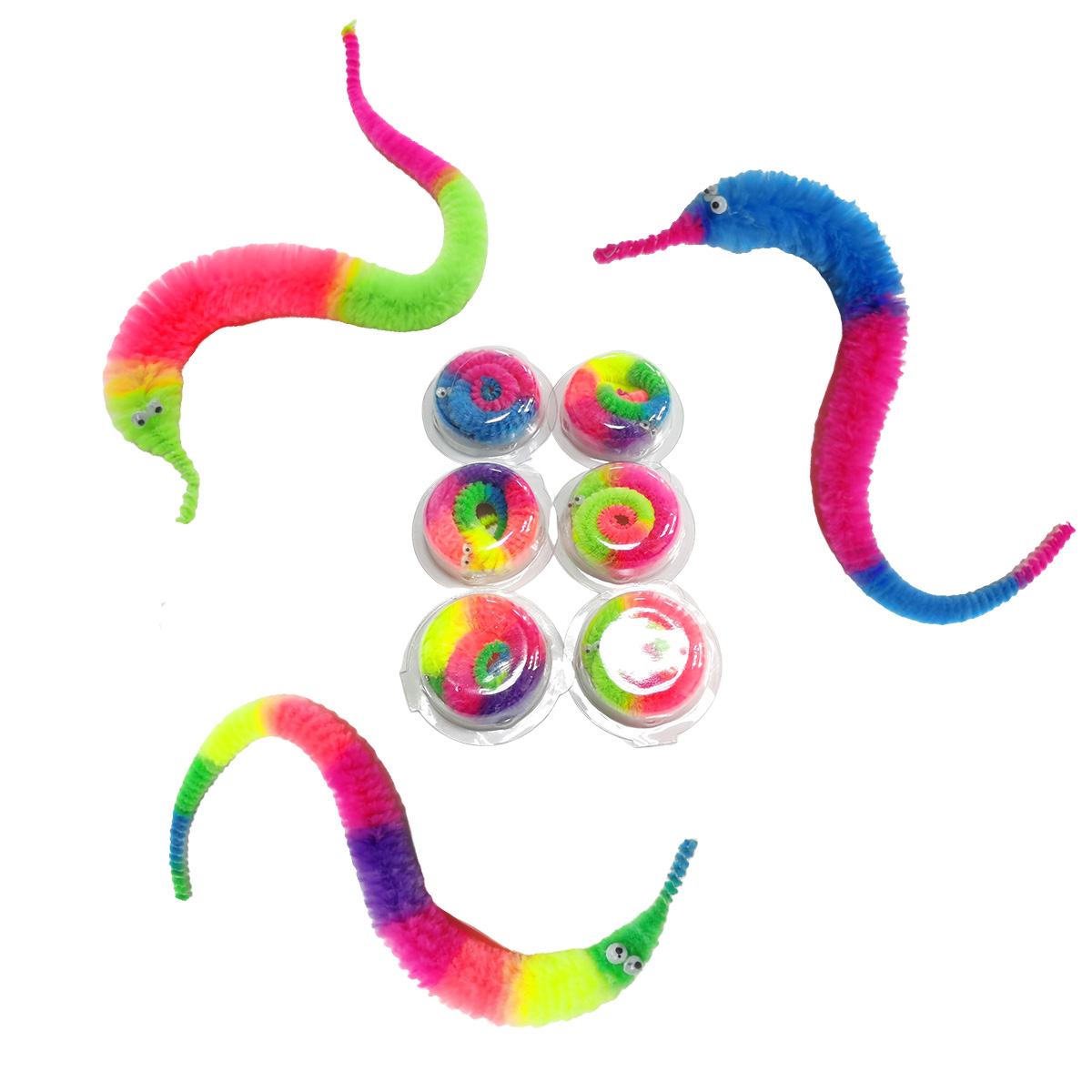 Прямые заводские радужные Червячные очки