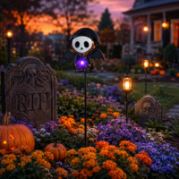 Lumière solaire de jardin d'Halloween IP65, éclairage LED solaire extérieur pour la décoration de la cour, du jardin, du patio, du chemin, éclairage de fête