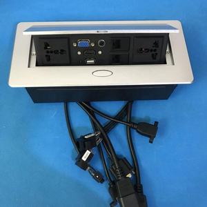 Konferans masası Bağlantı Kutusu Multimedya Masaüstü Gizli açılır soket Çıkışı/açılır soket Kutusu Ile 3.5 Ses Oval Şekil - Product Image 3