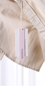 Tùy chỉnh phong cách thời trang vải và PVC treo nhãn giấy tag với treo chuỗi cho denim quần áo và túi xách - Product Image 5