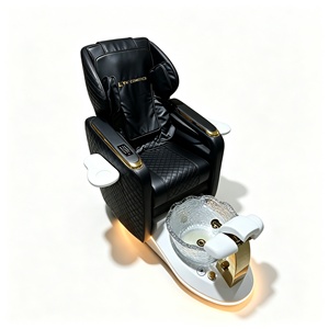 เก้าอี้นวดตัวเต็มรูปแบบแบบมืออาชีพ พร้อมฟังก์ชั่นทำความร้อน สำหรับทำเล็บและสปา  ปรับเอนได้  พร้อมล้อเลื่อน  เฟอร์นิเจอร์ร้านทำเล็บ - Product Image 4