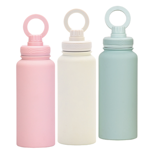 Bouteille d'eau isolée en acier inoxydable avec gobelets thermiques personnalisables avec support pour téléphone portable - Product Image 6