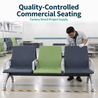 Chaise d'attente médicale KANGTEK à 3 places, banc d'attente d'hôpital, sièges publics durables pour les cliniques et les centres de santé