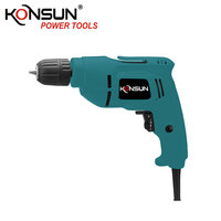 Perceuse électrique portable KONSUN 450W Mini 10 mm, perceuse-visseuse à vitesse variable pour projets de bricolage domestiques