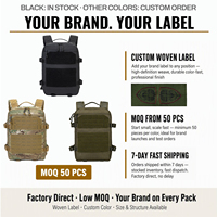 Sac à dos tactique 12L en nylon 1000D avec couvercle de casque amovible Molle à découpe latérale pour la plupart des porte-plaques, idéal pour l'entraînement EDC