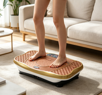 Plateforme vibrante électromagnétique TUDEEN pour exercices du corps entier, plateforme de fitness ABS+TPR pour la maison, la salle de sport et le bureau