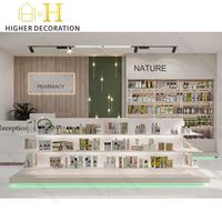 Vitrine de présentation minimaliste moderne pour magasin, îlot d'exposition, présentoir de cosmétiques, mobilier de magasin