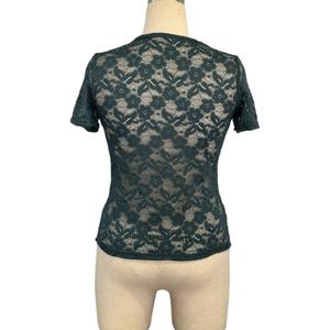 Camisas de Mujer Elegantes y Sensuales de Verano con Encaje Transparente, Cuello en V y Manga Corta - Product Image 5