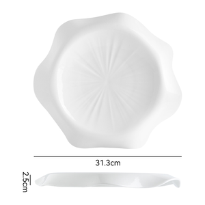 Nuevo Juego de <span class=keywords><strong>Vajilla</strong></span> de Porcelana Fina con Relieve, Plato con Forma de Flor, Elegante Tazón Irregular, <span class=keywords><strong>Vajilla</strong></span> de Cerámica - Product Image 5