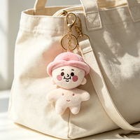 Porte-clés personnalisé en peluche, mini jouet doux, breloque de sac, fabricant OEM ODM pour cadeaux promotionnels d'entreprise