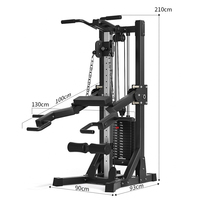 Machine à câble multifonctionnelle pour soulevés latéraux, équipement de gym robuste pour exercices d'extension des bras et entraînement de force de tout le corps