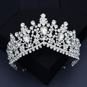 Bandeau de mariage baroque cristal couronnes de mariée et diadèmes bijoux de cheveux accessoires femmes <span class=keywords><strong>strass</strong></span> chapeaux reine diadèmes - Product Image 5